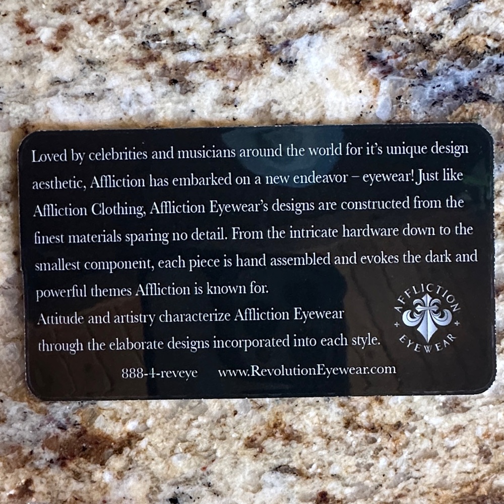 Affliction Eyewear KNOX Sunglasses - Black Gunmetal BKGU w/case - Picture 7 of 10